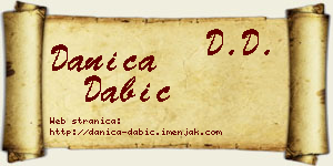 Danica Dabić vizit kartica